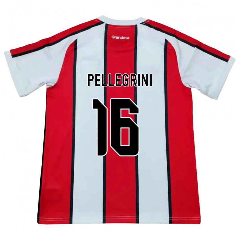 Danxen Heren Thiago Pellegrini #16 Wit Rood Zwart Uitshirt Uittenue 2026/27 T-Shirt