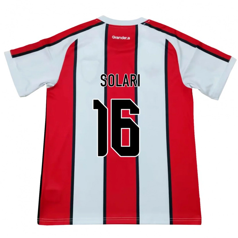 Danxen Heren Juan Solari #16 Wit Rood Zwart Uitshirt Uittenue 2026/27 T-Shirt