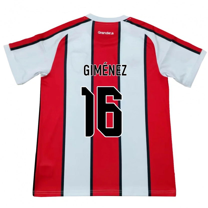Danxen Heren Bautista Giménez #16 Wit Rood Zwart Uitshirt Uittenue 2026/27 T-Shirt