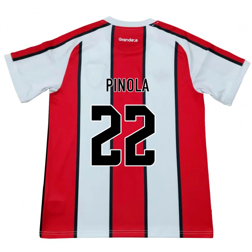 Danxen Heren Javier Pinola #22 Wit Rood Zwart Uitshirt Uittenue 2026/27 T-Shirt