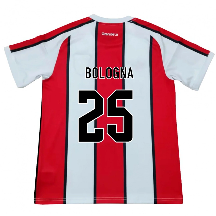 Danxen Heren Enrique Bologna #25 Wit Rood Zwart Uitshirt Uittenue 2026/27 T-Shirt