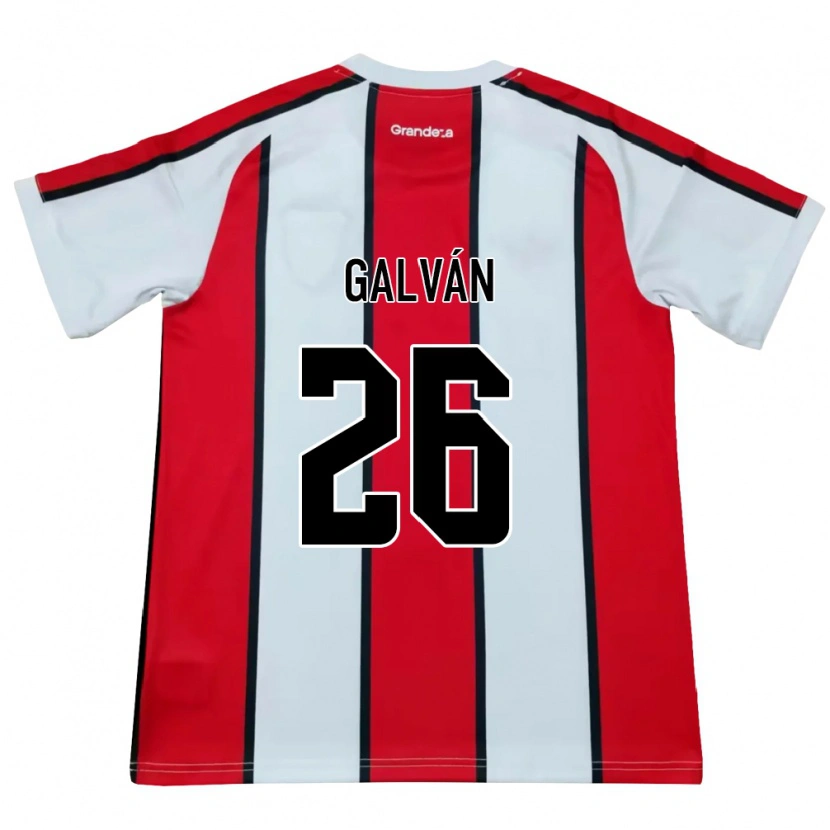 Danxen Heren Tomás Galván #26 Wit Rood Zwart Uitshirt Uittenue 2026/27 T-Shirt