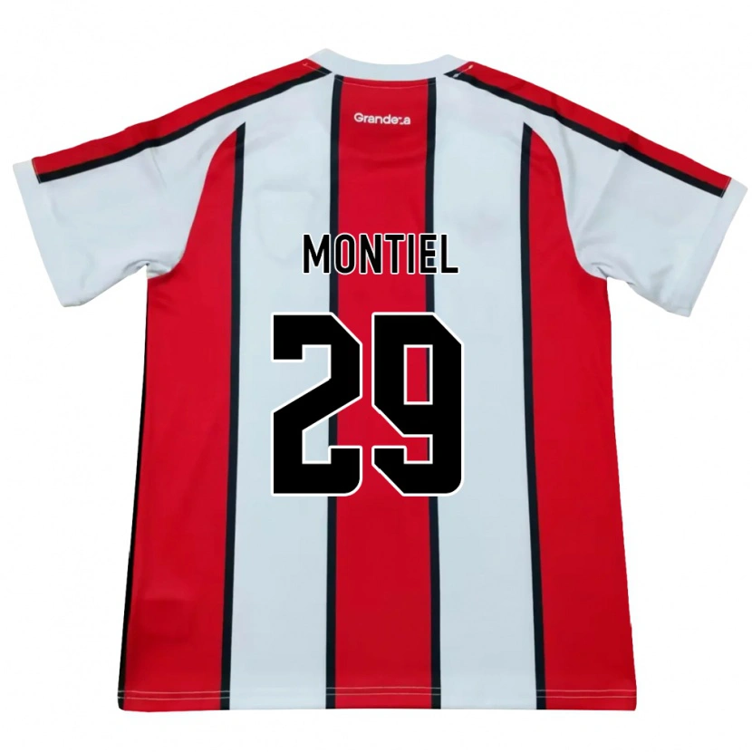 Danxen Heren Gonzalo Montiel #29 Wit Rood Zwart Uitshirt Uittenue 2026/27 T-Shirt