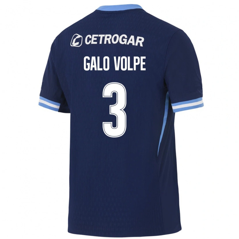 Danxen Heren Galo Volpe #3 Koninklijk Blauw Lichtblauw Wit Uitshirt Uittenue 2026/27 T-Shirt