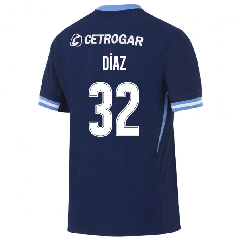 Danxen Heren Lautaro Díaz #32 Koninklijk Blauw Lichtblauw Wit Uitshirt Uittenue 2026/27 T-Shirt