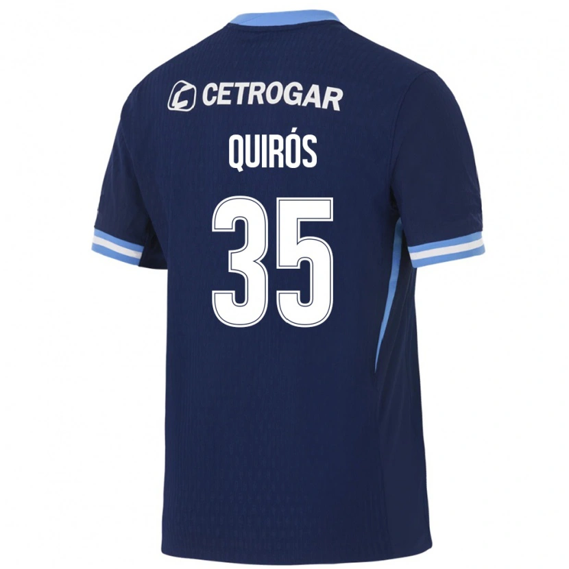 Danxen Heren Santiago Quirós #35 Koninklijk Blauw Lichtblauw Wit Uitshirt Uittenue 2026/27 T-Shirt