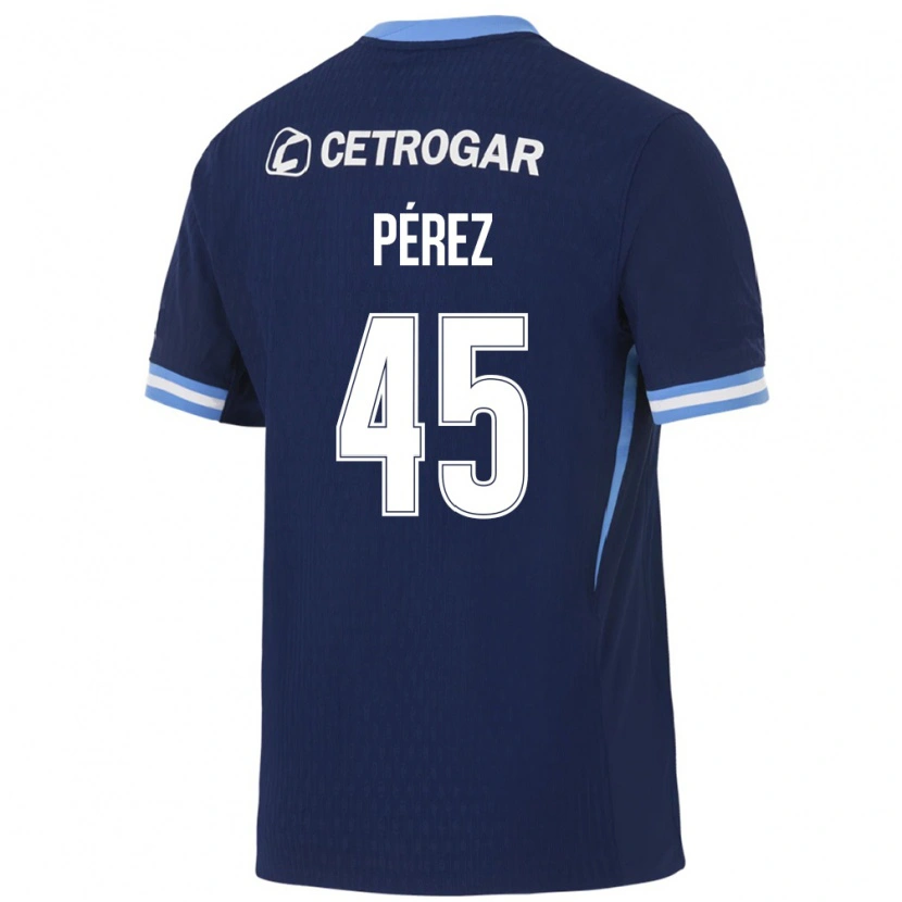 Danxen Heren Ezequiel Pérez #45 Koninklijk Blauw Lichtblauw Wit Uitshirt Uittenue 2026/27 T-Shirt