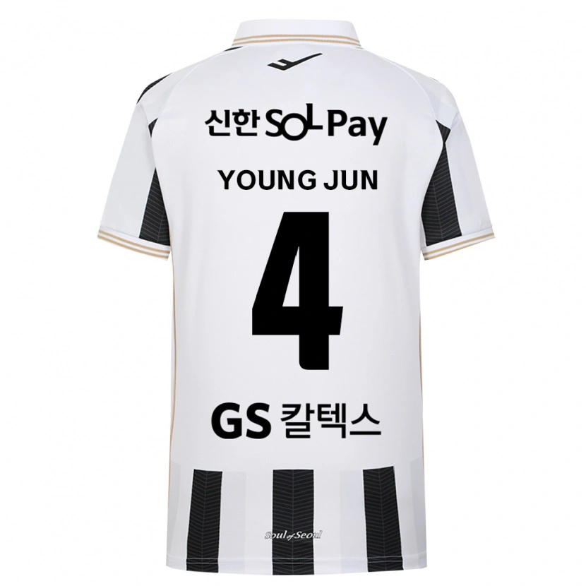 Danxen Heren Young-Jun Lee #4 Zwart Wit Uitshirt Uittenue 2026/27 T-Shirt