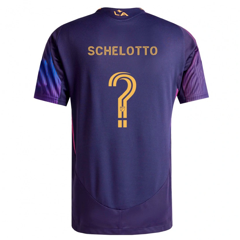 Danxen Heren Nicolas Barros Schelotto #0 Diep Paars Geel Uitshirt Uittenue 2026/27 T-Shirt