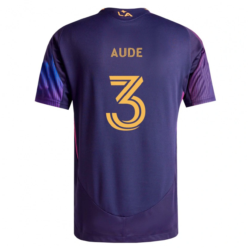 Danxen Heren Julián Aude #3 Diep Paars Geel Uitshirt Uittenue 2026/27 T-Shirt