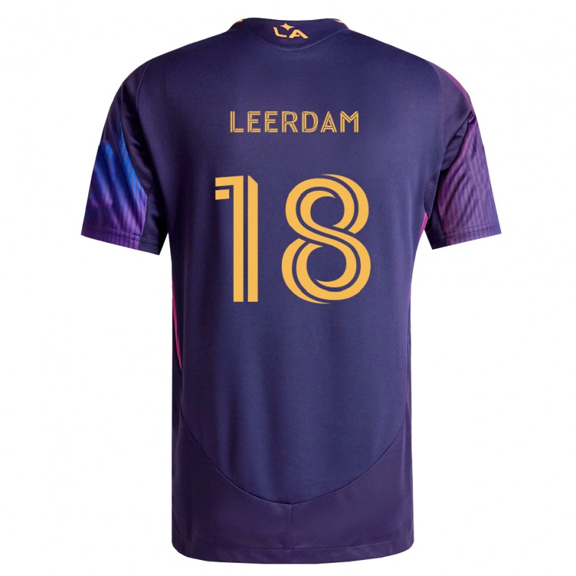 Danxen Heren Kelvin Leerdam #18 Diep Paars Geel Uitshirt Uittenue 2026/27 T-Shirt
