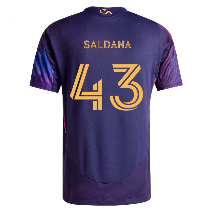 Danxen Heren Adam Saldaña #43 Diep Paars Geel Uitshirt Uittenue 2026/27 T-Shirt