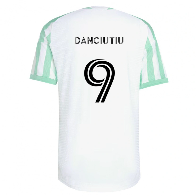 Danxen Heren Vlad Dănciuțiu #9 Lichtgroen Zwart Wit Uitshirt Uittenue 2026/27 T-Shirt