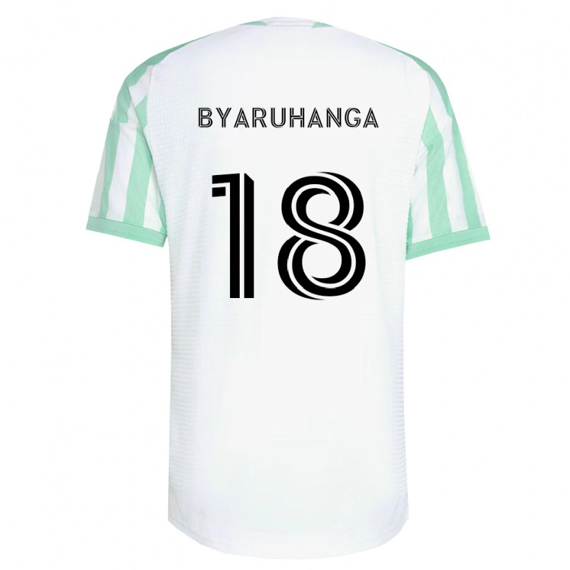 Danxen Heren Bobosi Byaruhanga #18 Lichtgroen Zwart Wit Uitshirt Uittenue 2026/27 T-Shirt