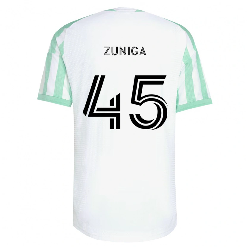Danxen Heren Abner Zuñiga #45 Lichtgroen Zwart Wit Uitshirt Uittenue 2026/27 T-Shirt