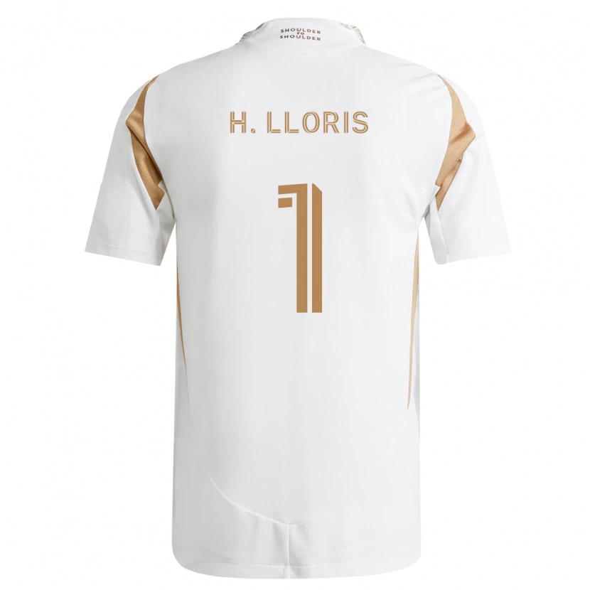 Danxen Heren Hugo Lloris #1 Wit Bruin Uitshirt Uittenue 2026/27 T-Shirt
