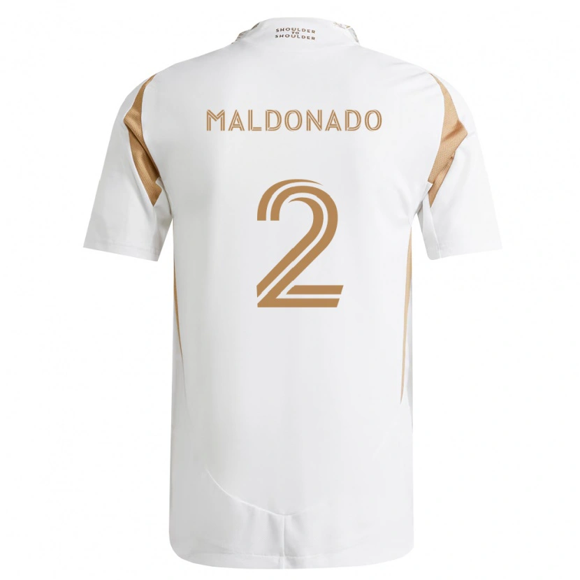 Danxen Heren Denil Maldonado #2 Wit Bruin Uitshirt Uittenue 2026/27 T-Shirt