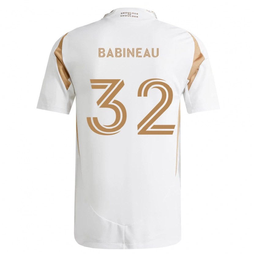 Danxen Heren Travis Babineau #32 Wit Bruin Uitshirt Uittenue 2026/27 T-Shirt