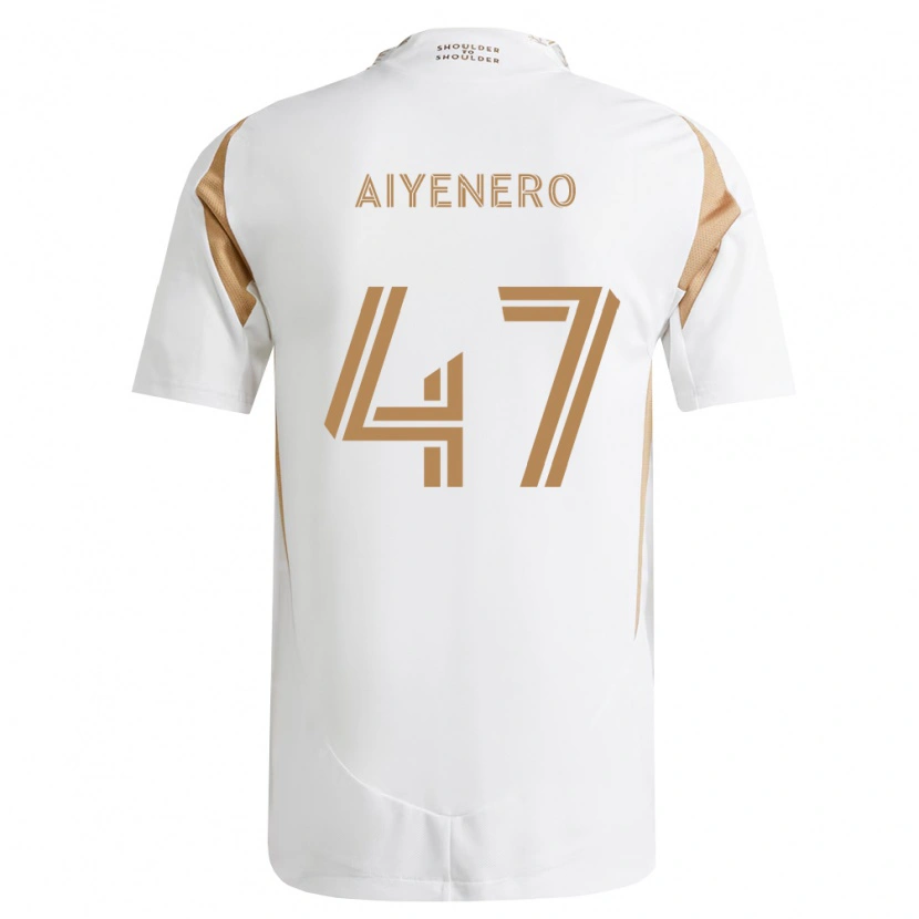 Danxen Heren Marius Aiyenero #47 Wit Bruin Uitshirt Uittenue 2026/27 T-Shirt