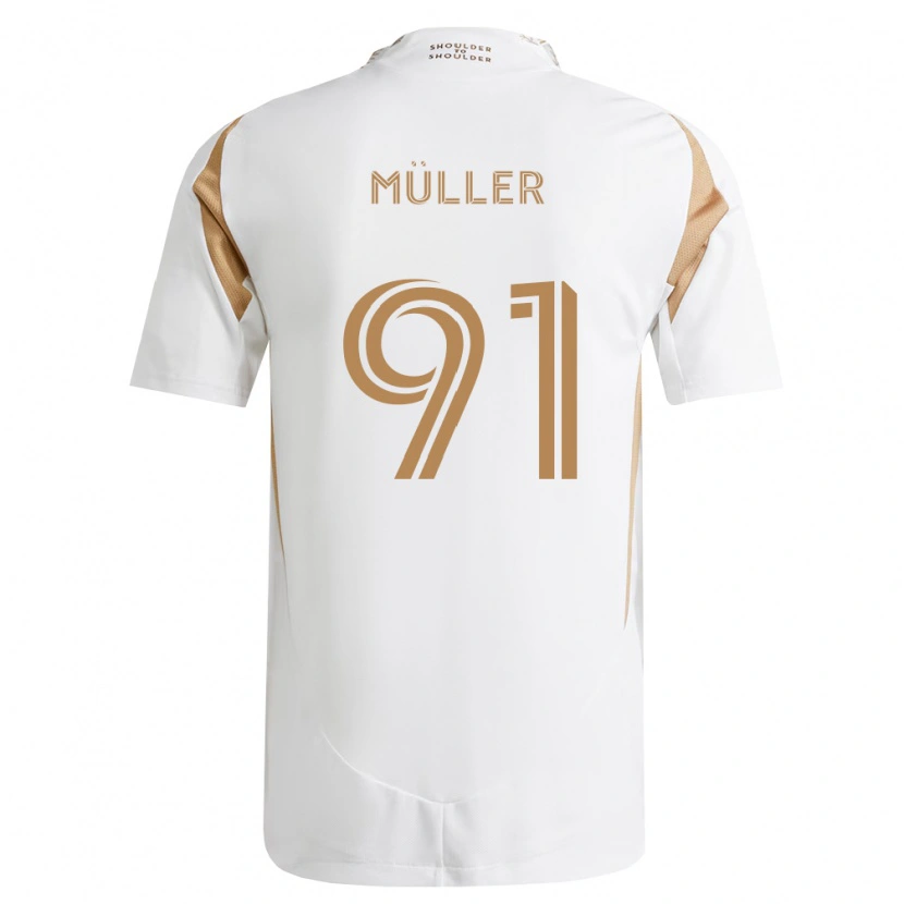 Danxen Heren Luis Müller #91 Wit Bruin Uitshirt Uittenue 2026/27 T-Shirt