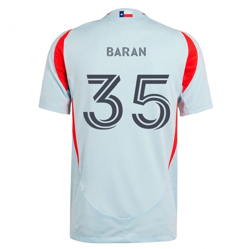 Danxen Heren Daniel Baran #35 Donkergrijs Wit Rood Uitshirt Uittenue 2026/27 T-Shirt