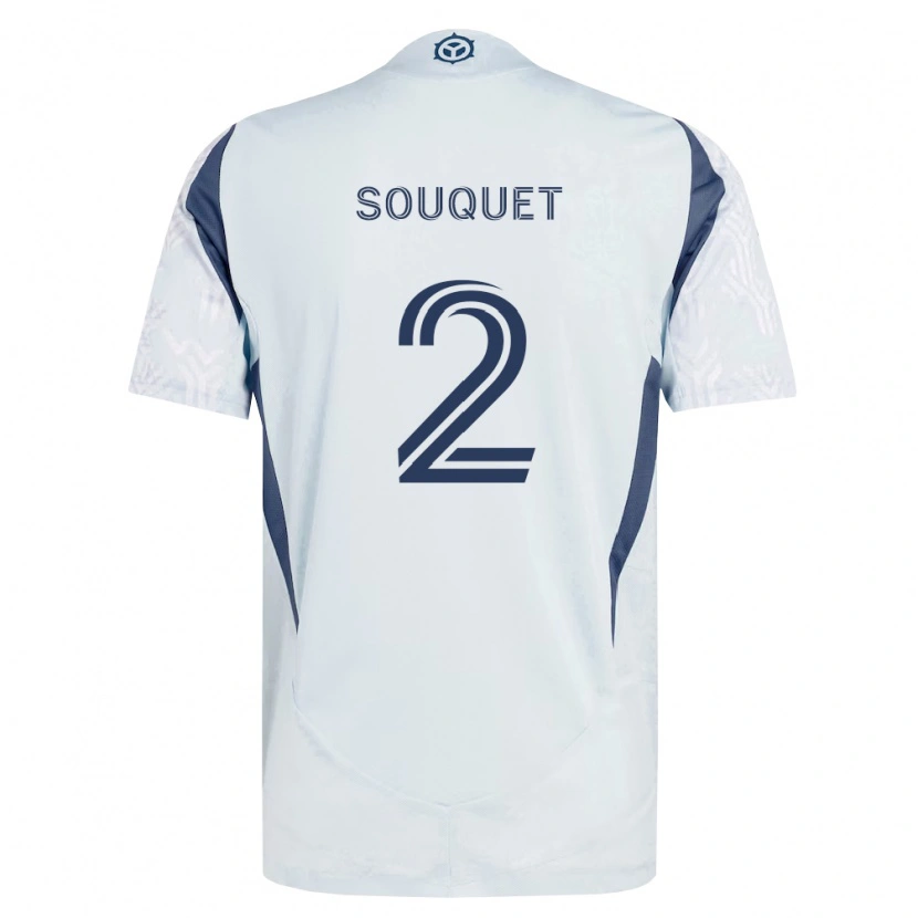 Danxen Heren Arnaud Souquet #2 Blauw Grijs Wit Uitshirt Uittenue 2026/27 T-Shirt
