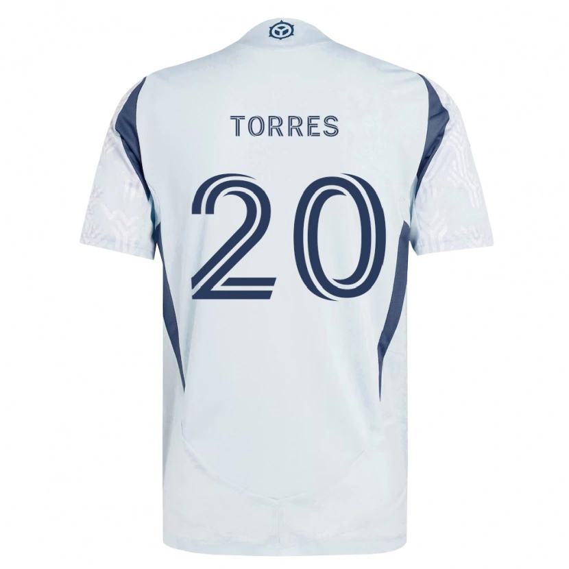 Danxen Heren Jairo Torres #20 Blauw Grijs Wit Uitshirt Uittenue 2026/27 T-Shirt