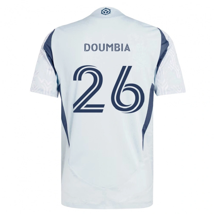 Danxen Heren Ousmane Doumbia #26 Blauw Grijs Wit Uitshirt Uittenue 2026/27 T-Shirt