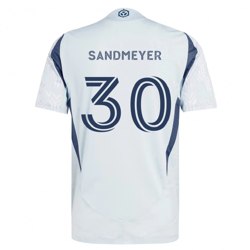 Danxen Heren Jack Sandmeyer #30 Blauw Grijs Wit Uitshirt Uittenue 2026/27 T-Shirt