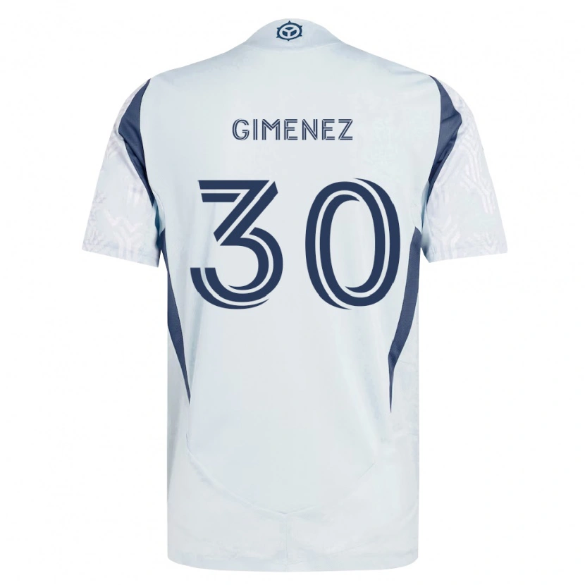 Danxen Heren Gastón Giménez #30 Blauw Grijs Wit Uitshirt Uittenue 2026/27 T-Shirt