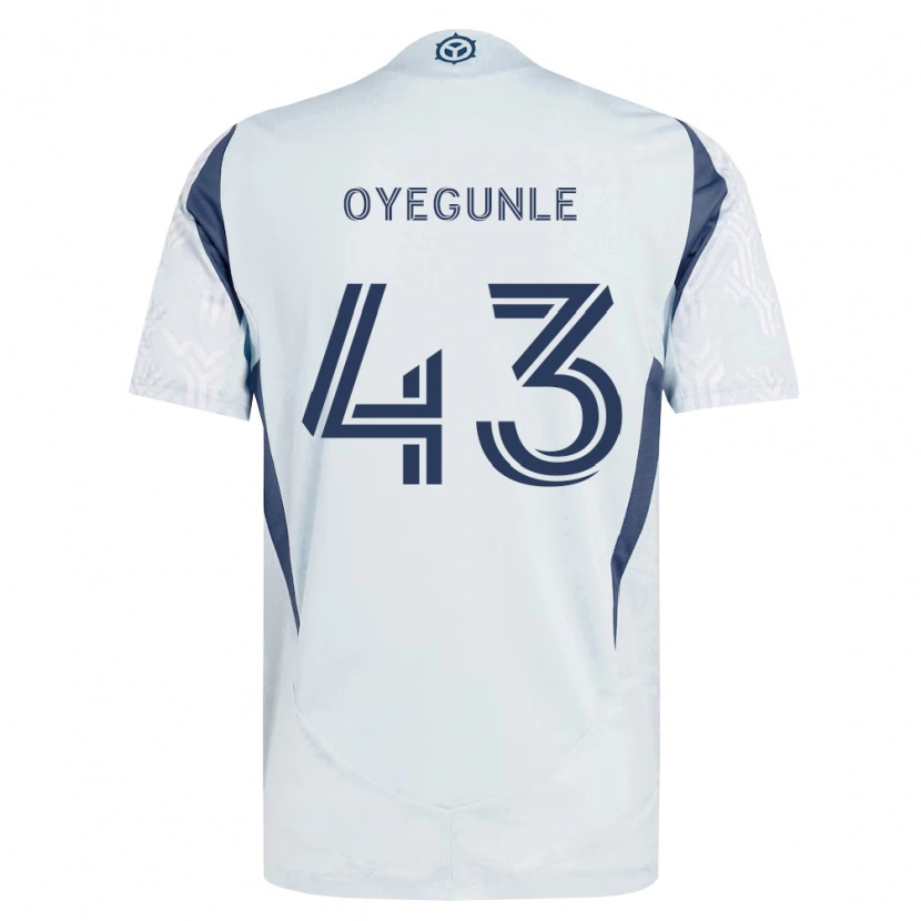 Danxen Heren Olu Oyegunle #43 Blauw Grijs Wit Uitshirt Uittenue 2026/27 T-Shirt