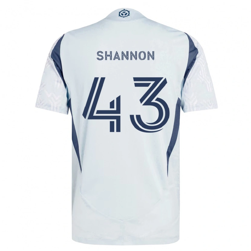 Danxen Heren Jaylen Shannon #43 Blauw Grijs Wit Uitshirt Uittenue 2026/27 T-Shirt