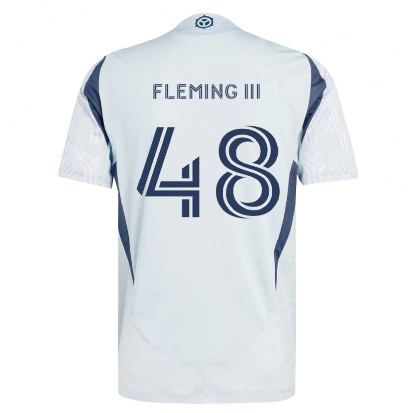 Danxen Heren Richard Fleming Iii #48 Blauw Grijs Wit Uitshirt Uittenue 2026/27 T-Shirt
