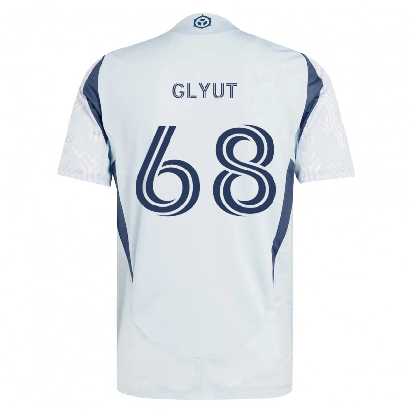Danxen Heren Vitaliy Glyut #68 Blauw Grijs Wit Uitshirt Uittenue 2026/27 T-Shirt