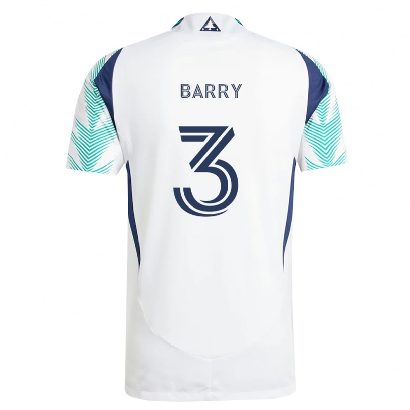 Danxen Heren Hesron Barry #3 Wit Marineblauw Lichtgroen Uitshirt Uittenue 2026/27 T-Shirt