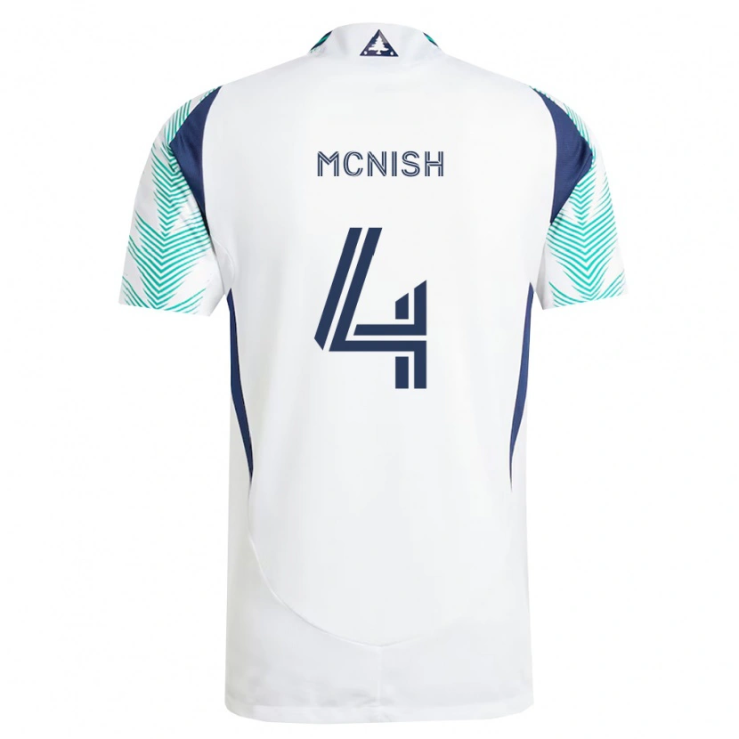 Danxen Heren Sheridan Mcnish #4 Wit Marineblauw Lichtgroen Uitshirt Uittenue 2026/27 T-Shirt