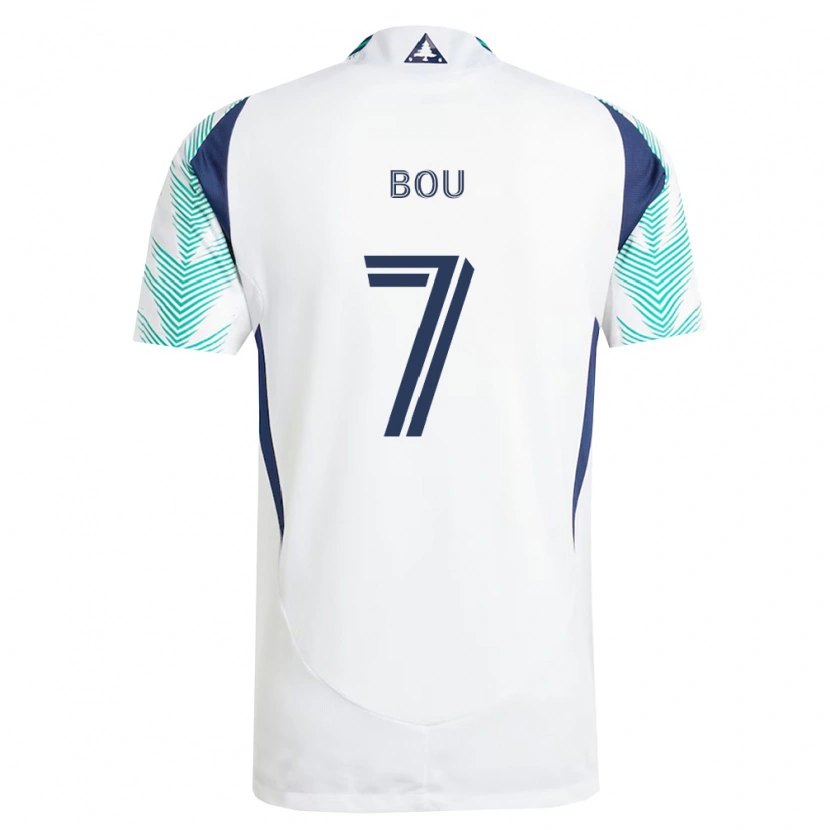 Danxen Heren Gustavo Bou #7 Wit Marineblauw Lichtgroen Uitshirt Uittenue 2026/27 T-Shirt