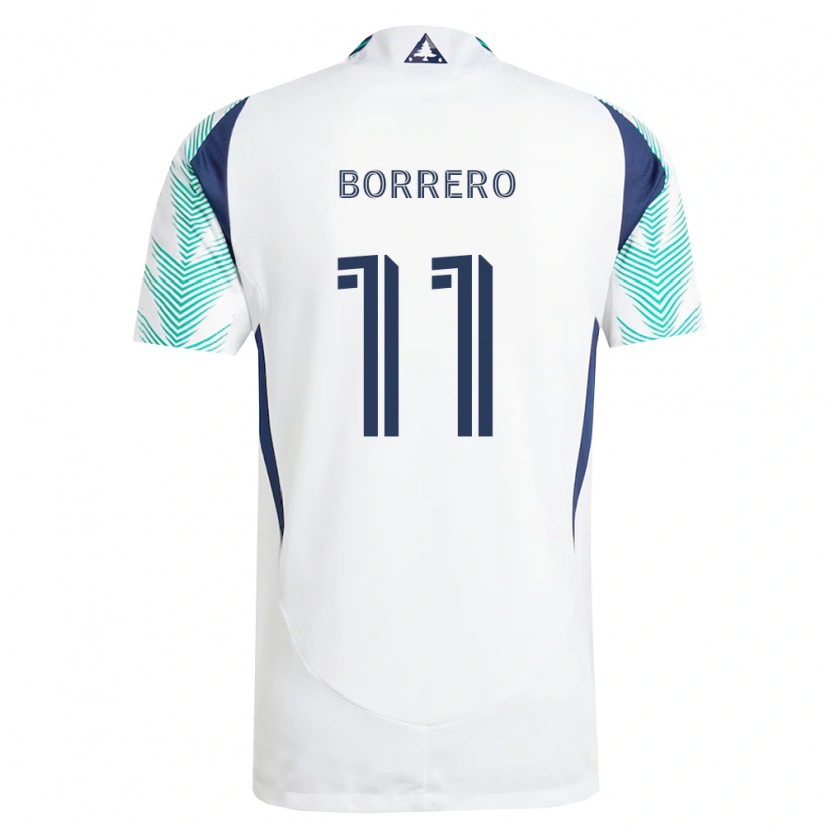 Danxen Heren Dylan Borrero #11 Wit Marineblauw Lichtgroen Uitshirt Uittenue 2026/27 T-Shirt