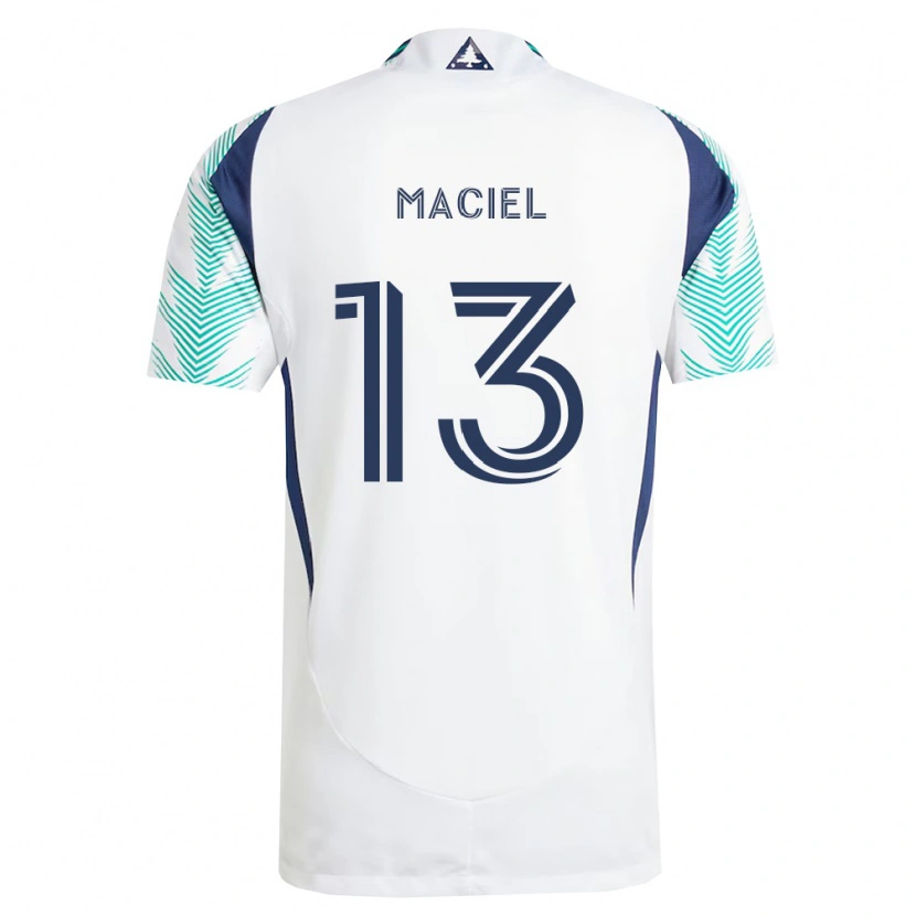 Danxen Heren Maciel #13 Wit Marineblauw Lichtgroen Uitshirt Uittenue 2026/27 T-Shirt