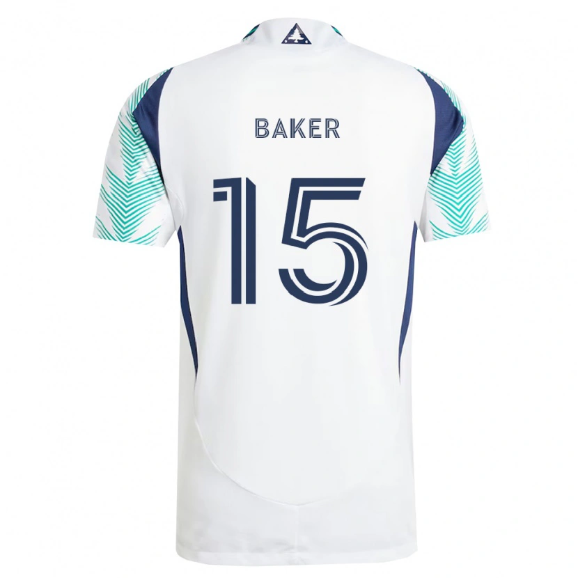 Danxen Heren Cody Baker #15 Wit Marineblauw Lichtgroen Uitshirt Uittenue 2026/27 T-Shirt