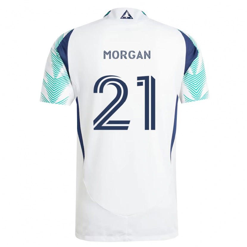 Danxen Heren Myles Morgan #21 Wit Marineblauw Lichtgroen Uitshirt Uittenue 2026/27 T-Shirt