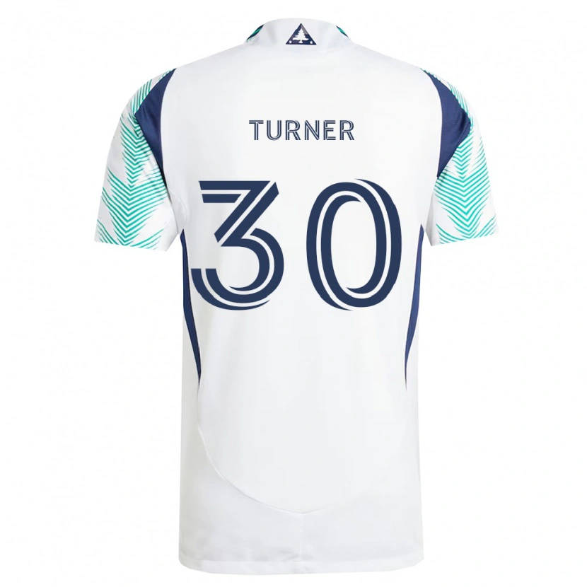 Danxen Heren Matt Turner #30 Wit Marineblauw Lichtgroen Uitshirt Uittenue 2026/27 T-Shirt