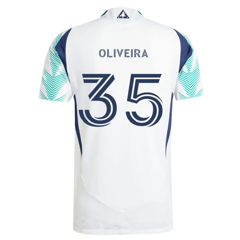 Danxen Heren Cristiano Oliveira #35 Wit Marineblauw Lichtgroen Uitshirt Uittenue 2026/27 T-Shirt