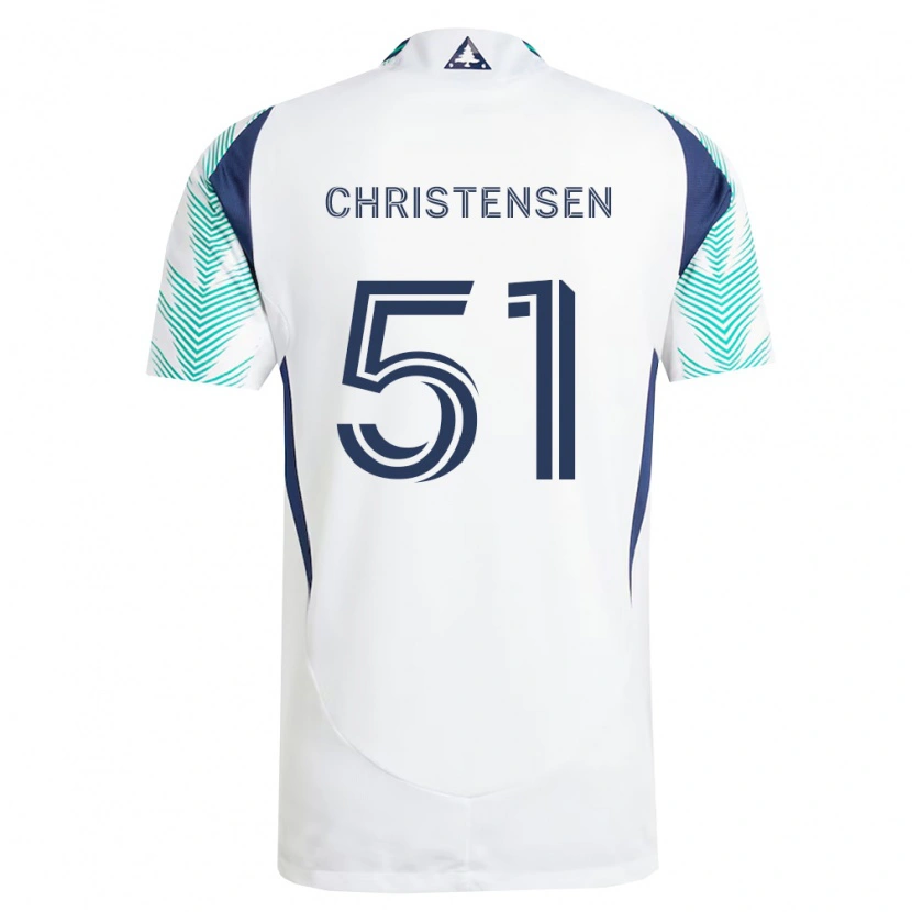 Danxen Heren Kevin Christensen #51 Wit Marineblauw Lichtgroen Uitshirt Uittenue 2026/27 T-Shirt