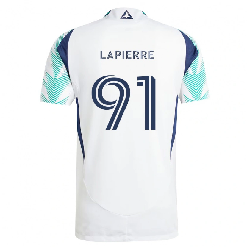 Danxen Heren Zach Lapierre #91 Wit Marineblauw Lichtgroen Uitshirt Uittenue 2026/27 T-Shirt