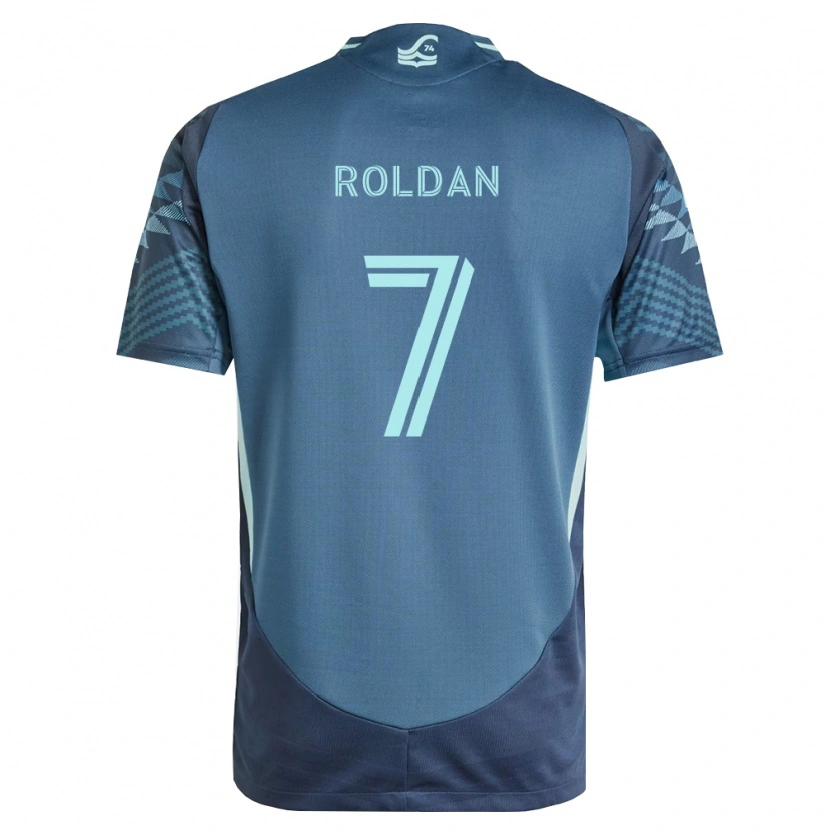 Danxen Heren Cristian Roldán #7 Marineblauw Groen Uitshirt Uittenue 2026/27 T-Shirt