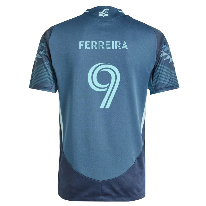 Danxen Heren Jesús Ferreira #9 Marineblauw Groen Uitshirt Uittenue 2026/27 T-Shirt