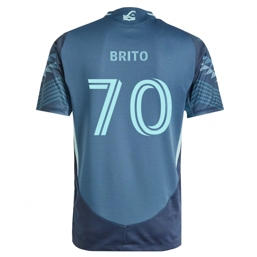 Danxen Heren Kelvin-Luis Brito #70 Marineblauw Groen Uitshirt Uittenue 2026/27 T-Shirt