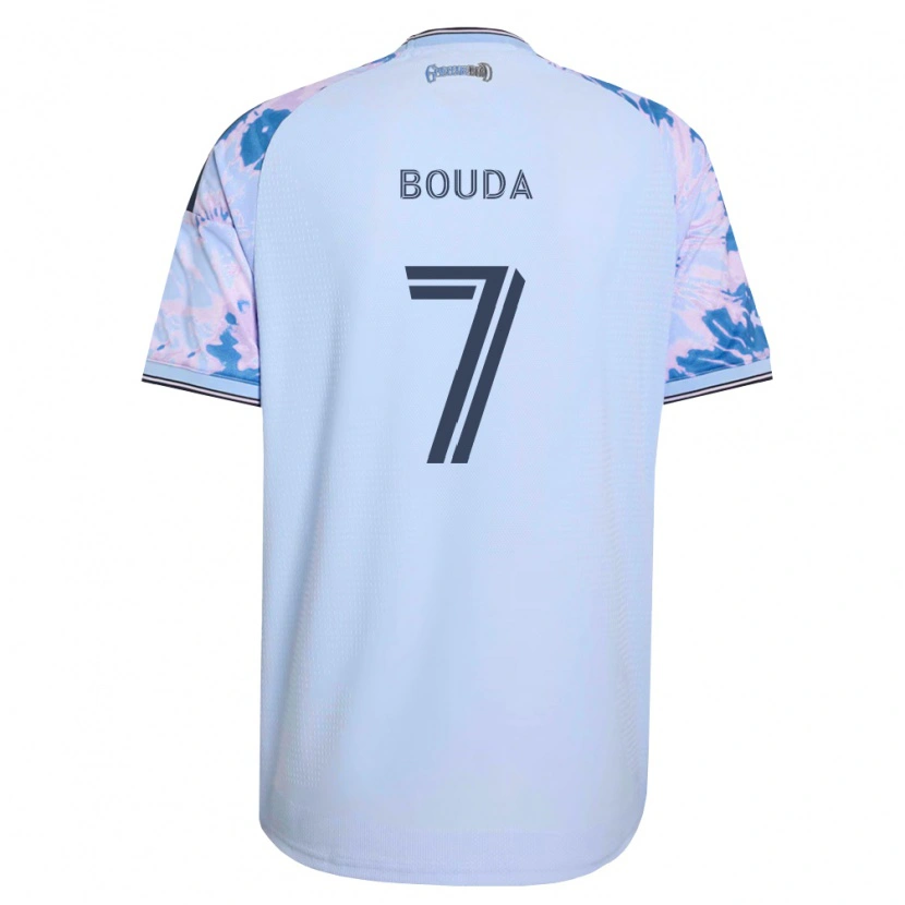 Danxen Heren Ousseni Bouda #7 Koninklijk Blauw Wit Zwart Uitshirt Uittenue 2026/27 T-Shirt