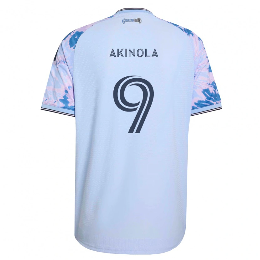 Danxen Heren Ayo Akinola #9 Koninklijk Blauw Wit Zwart Uitshirt Uittenue 2026/27 T-Shirt